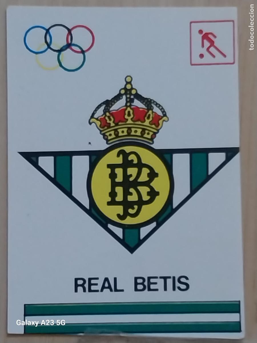 Coleccionismo cromos antiguos: BETIS -- BARCELONA 92 OLIMPIADAS CROMO ORIGINAL SIN PEGAR NUNCA 6.9X4.85CMS ADHESIVO