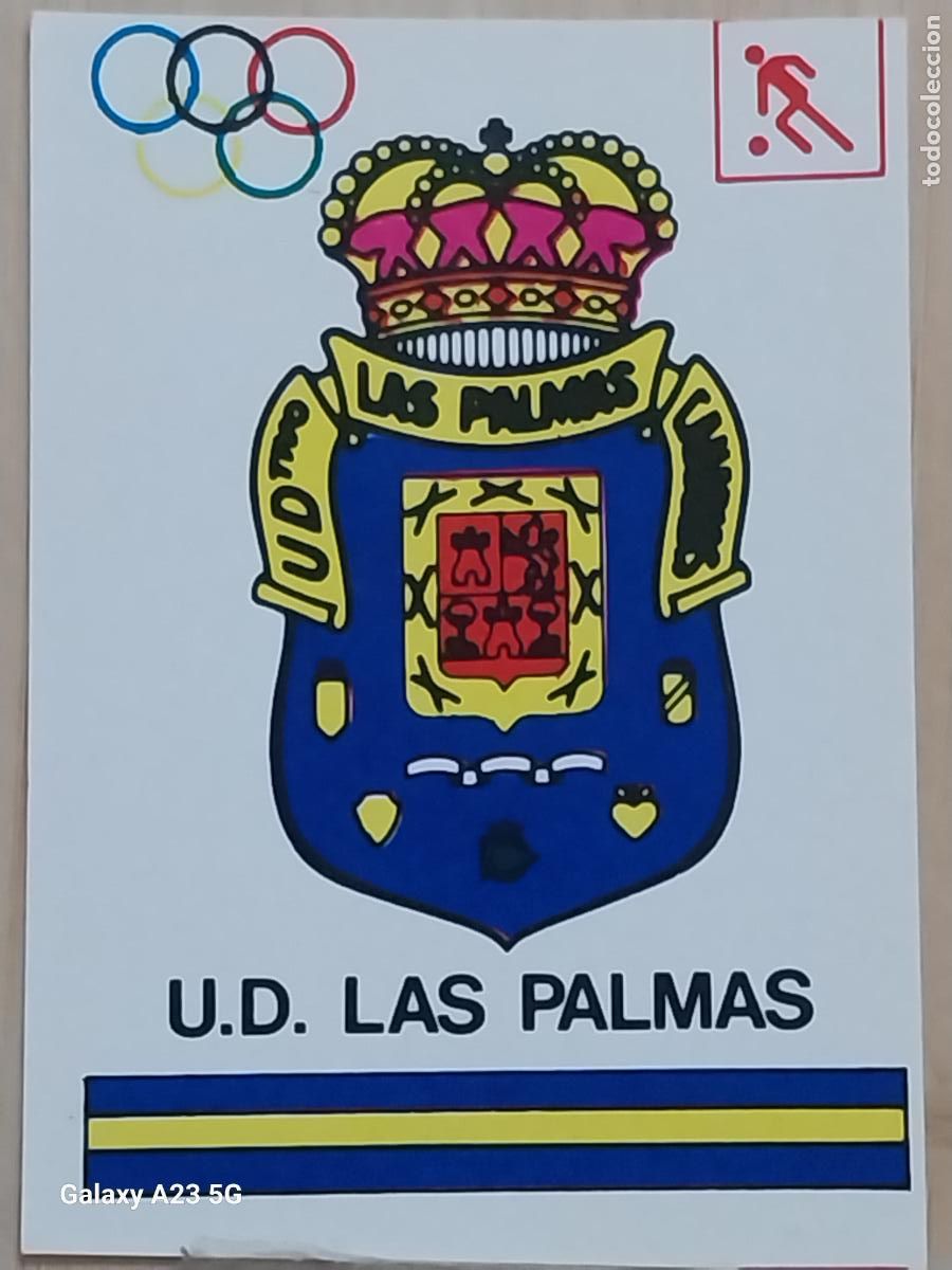Coleccionismo cromos antiguos: LAS PALMAS -***- BARCELONA 92 OLIMPIADAS CROMO ORIGINAL SIN PEGAR NUNCA 6.9X4.85CMS ADHESIVO