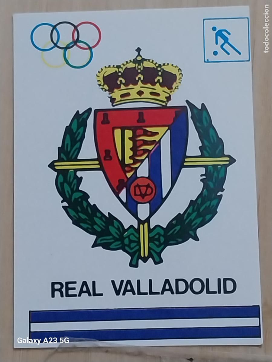Coleccionismo cromos antiguos: REAL VALLADOLID -***- BARCELONA 92 OLIMPIADAS CROMO ORIGINAL SIN PEGAR NUNCA 6.9X4.85CMS ADHESIVO