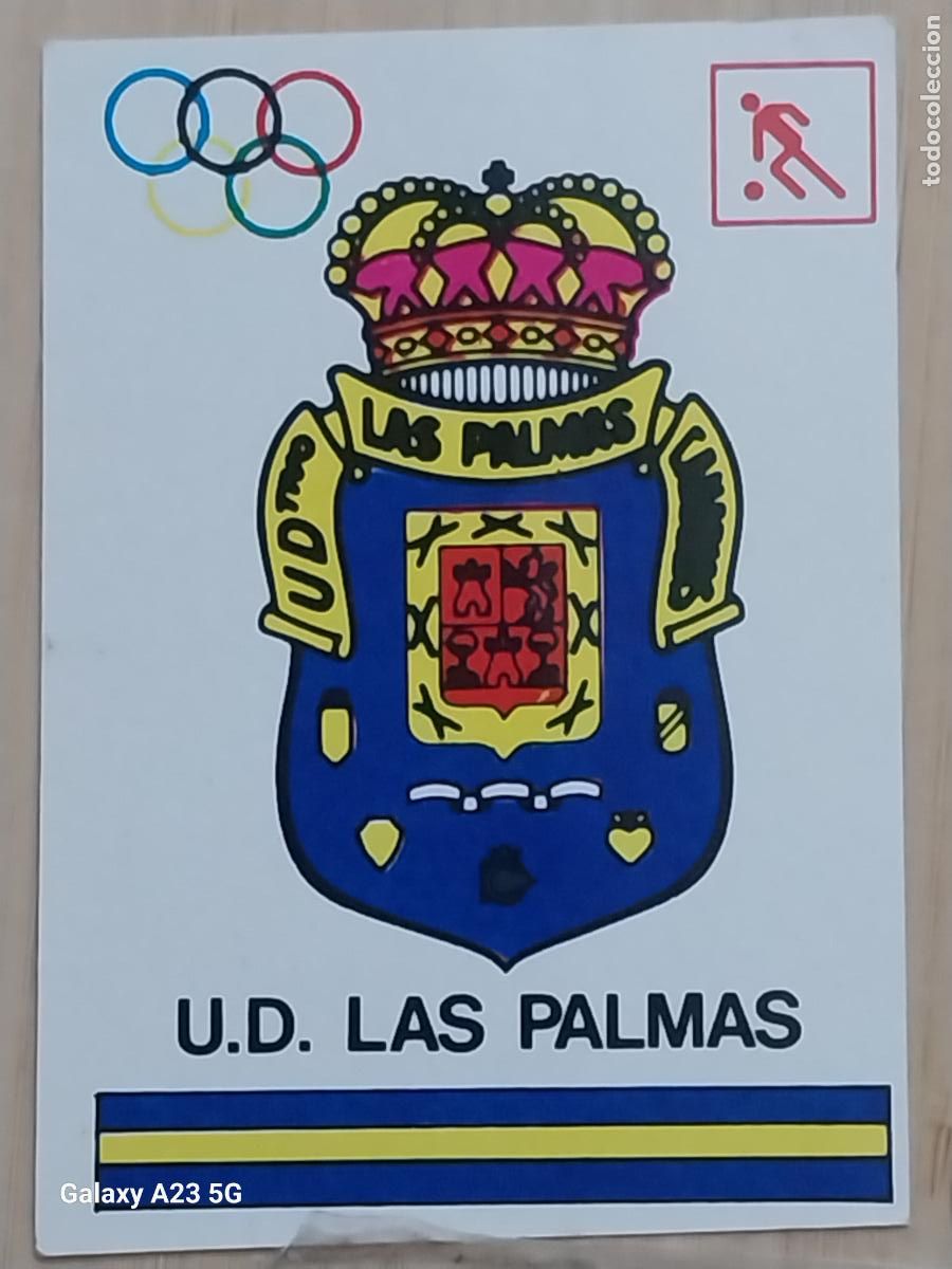 Coleccionismo cromos antiguos: LAS PALMAS U.D. . -***- BARCELONA 92 OLIMPIADAS CROMO ORIGINAL SIN PEGAR NUNCA 6.9X4.85CMS ADHESIVO