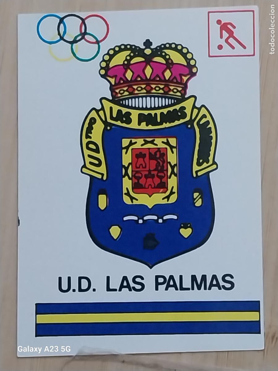 Coleccionismo cromos antiguos: LAS PALMAS U.D. . -**- BARCELONA 92 OLIMPIADAS CROMO ORIGINAL SIN PEGAR NUNCA 6.9X4.85CMS ADHESIVO