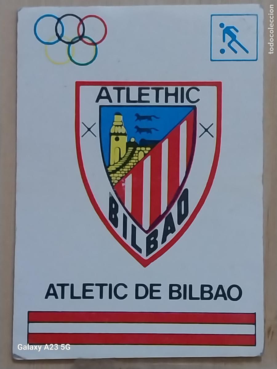 Coleccionismo cromos antiguos: BILBAO ATLETIC ATH. -**- BARCELONA 92 OLIMPIADAS CROMO ORIGINAL SIN PEGAR NUNCA 6.9X4.85CMS ADHESIVO