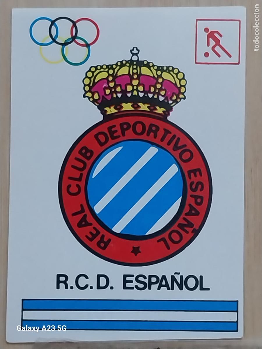 Coleccionismo cromos antiguos: R C D ESPA&Ntilde;OL . -**- BARCELONA 92 OLIMPIADAS CROMO ORIGINAL SIN PEGAR NUNCA 6.9X4.85CMS ADHESIVO