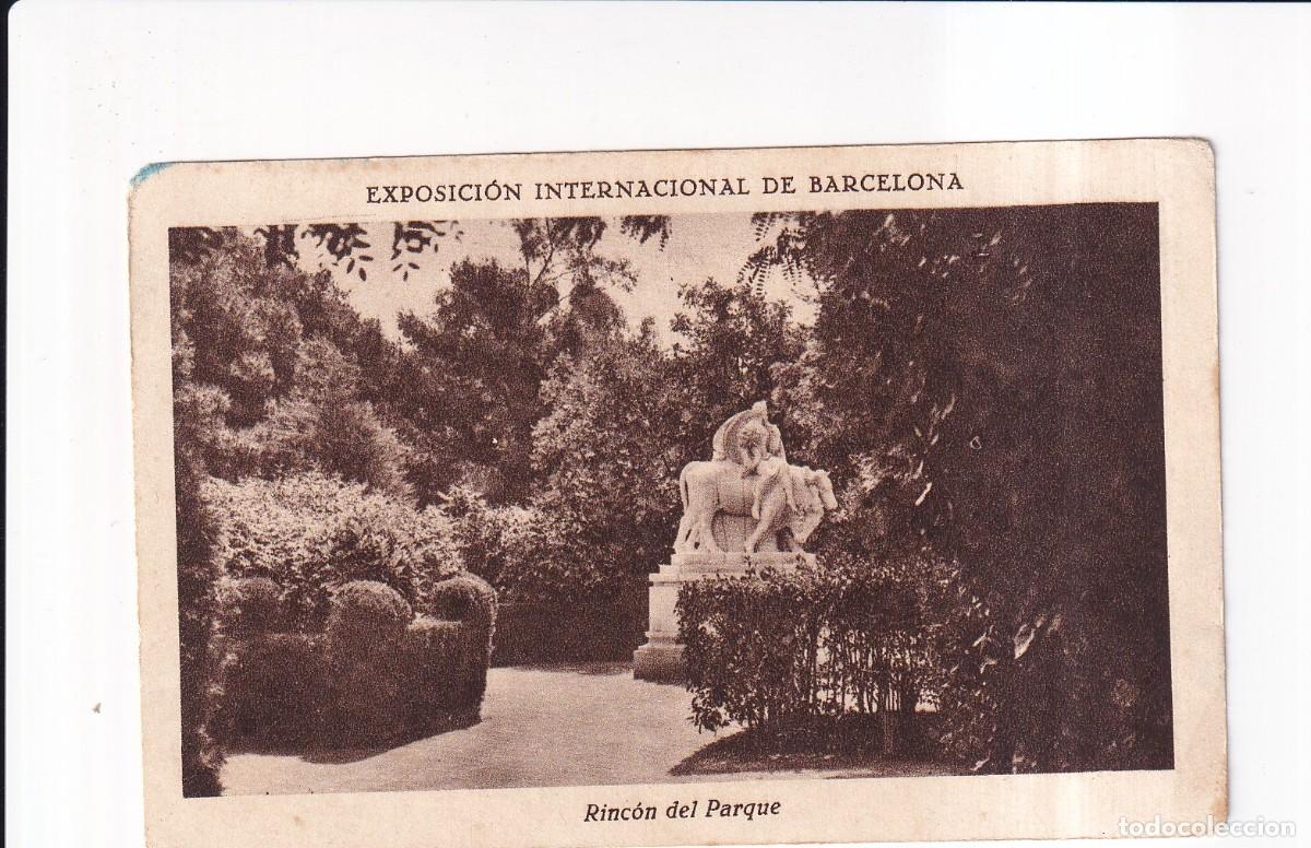 Coleccionismo cromos antiguos: EXPOSICION INTERNACIONAL DE BARCELONA : SERIE: EXPOSICION, N&ordm; 18 ,RINCON DEL PARQUE : CHOCO. JUNCOSA