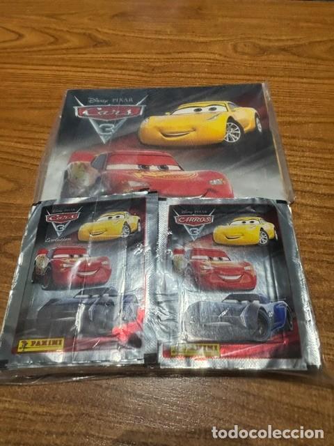 Coleccionismo cromos antiguos: CARS 3, ALBUM VACIO + 50 SOBRES DE CROMOS SIN ABRIR