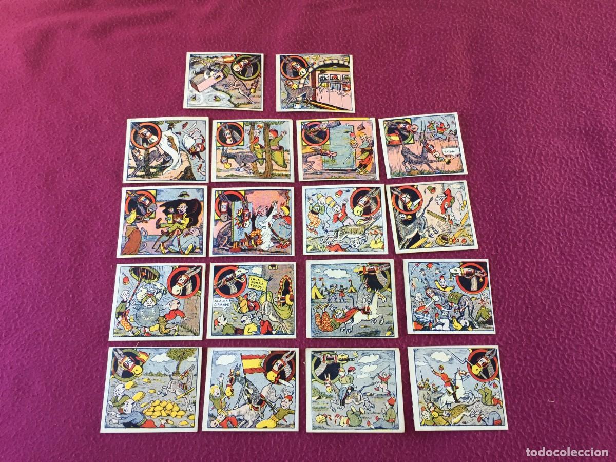 Coleccionismo cromos antiguos: Aventuras de la Burra Nicolasa, de Ed. Gato Negro Lote de 18 cromos distintos -&acute;A&ntilde;os 20 - Raros