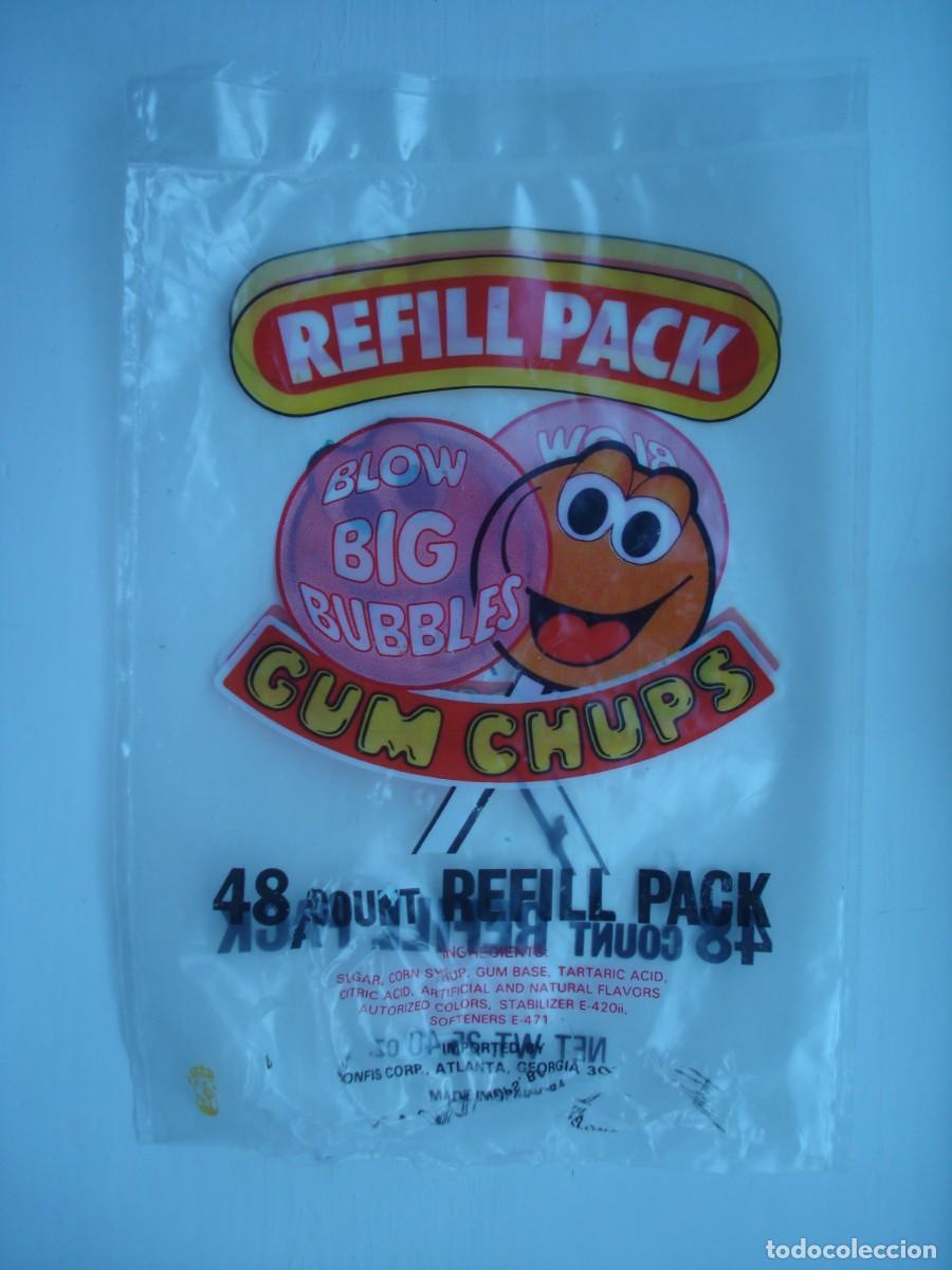 Coleccionismo cromos antiguos: PAQUETE CHUPA CHUPS ENVOLTORIO CROMOS CHICLES! WRAPPER KAUGUMMI BUBBLE GUM!