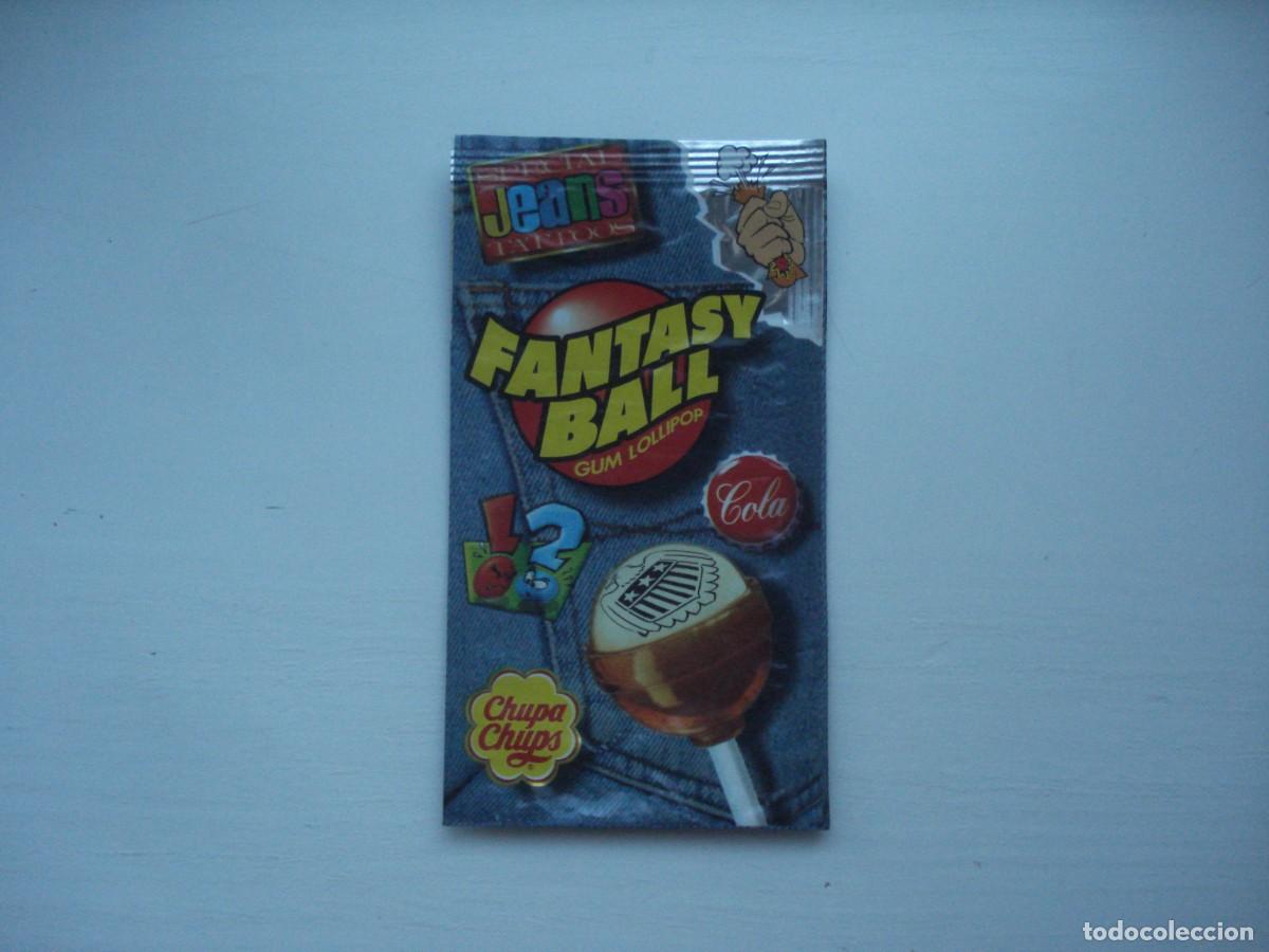 Coleccionismo cromos antiguos: ENVOLTORIO JEANS CHUPA CHUPS FANTASY BALL CROMOS CHICLES! KAUGUMMI BUBBLE GUM!