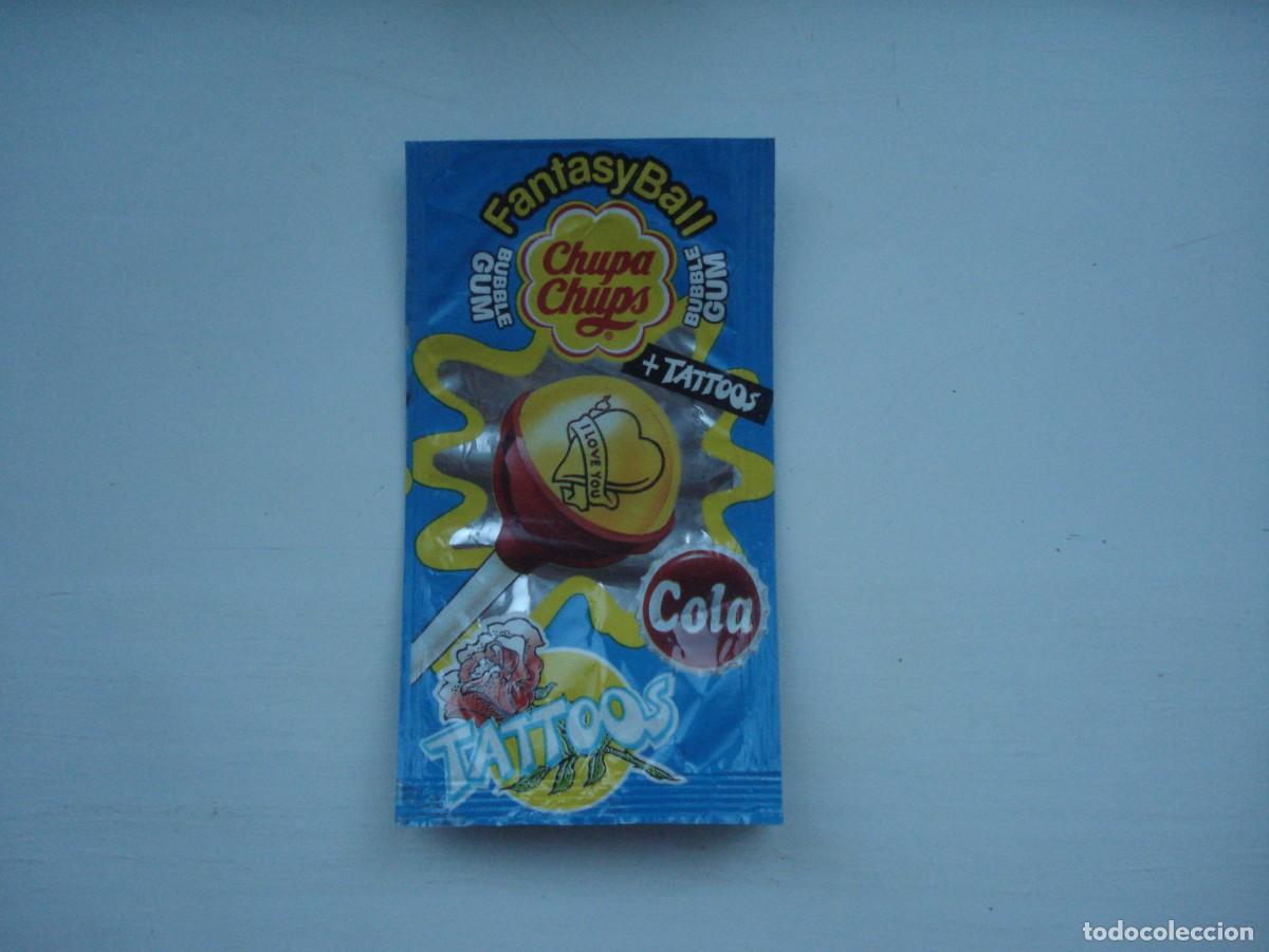 Coleccionismo cromos antiguos: FANTASY BALL CHUPA CHUPS NEW TATTOOS COLA ENVOLTORIO CROMOS CHICLES! WRAPPER KAUGUMMI BUBBLE GUM!