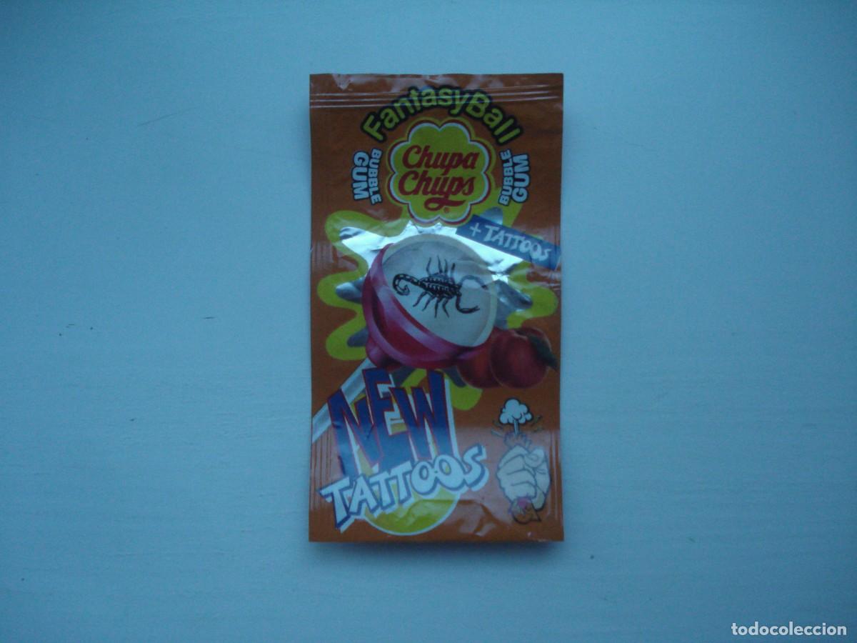 Coleccionismo cromos antiguos: FANTASY BALL CHUPA CHUPS NEW TATTOOS COLA ENVOLTORIO CROMOS CHICLES! WRAPPER KAUGUMMI BUBBLE GUM!
