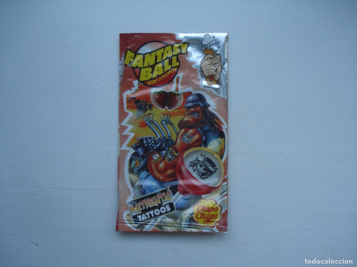 Coleccionismo cromos antiguos: FANTASY BALL CHUPA CHUPS AUTHENTIC TATTOOS ENVOLTORIO CROMOS CHICLES! WRAPPER KAUGUMMI BUBBLE GUM!