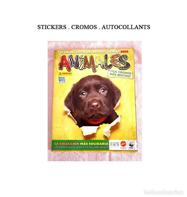 Collectable Antique Stickers: Lote 122 cromos de El gan Album del mundo animal 2014, panini