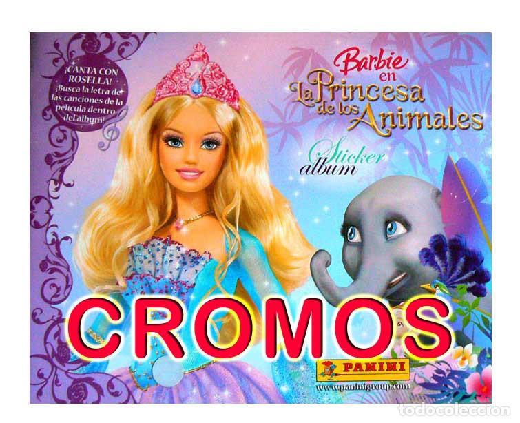 Coleccionismo cromos antiguos: Lote de 105 cromos de Barbie princesa de los animales, panini