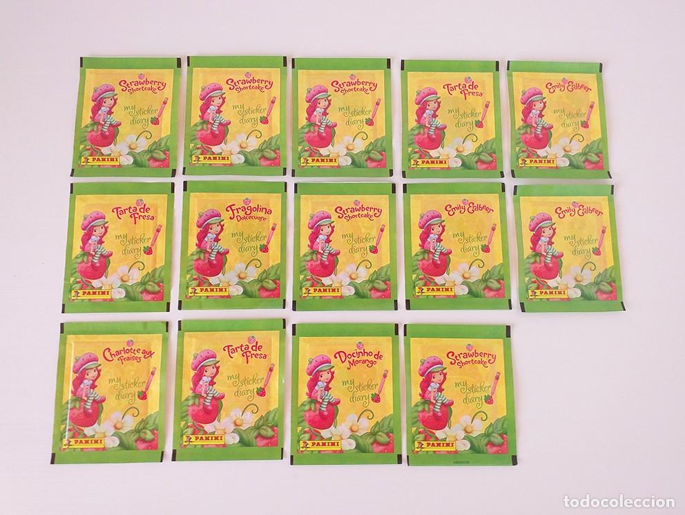 Coleccionismo cromos antiguos: Lote 14 sobres de cromos Tarta de fresa my sticker diary