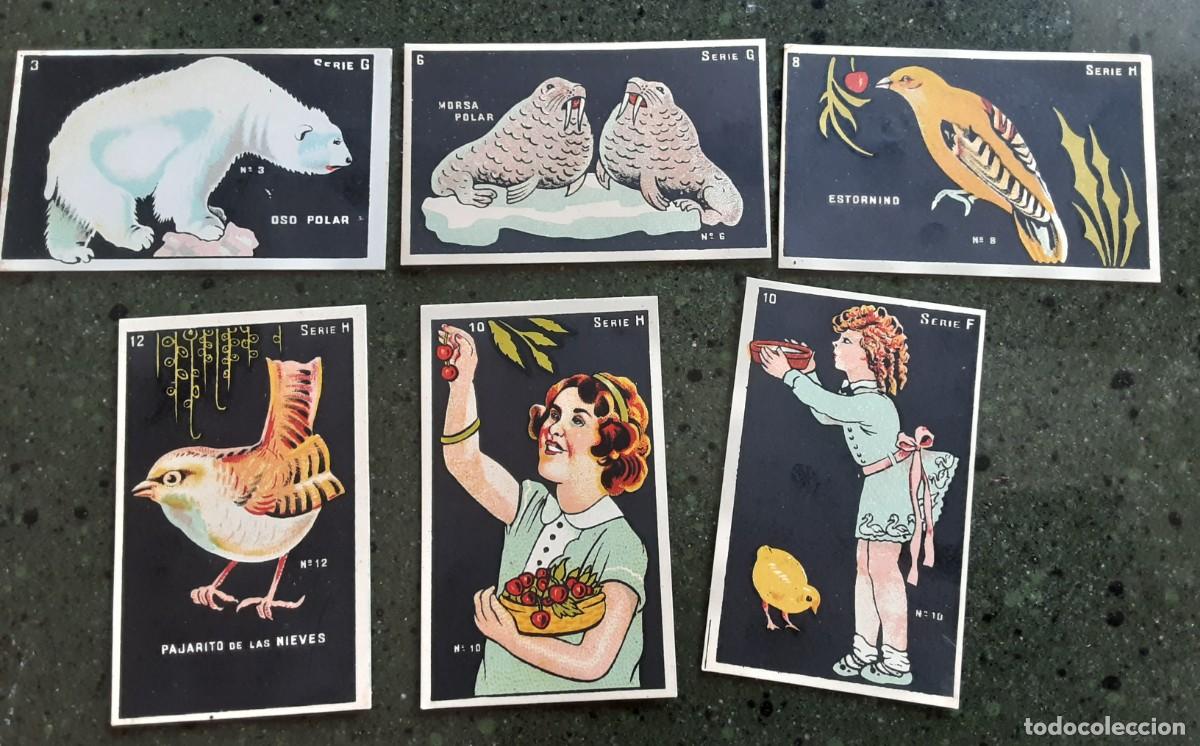 Coleccionismo cromos antiguos: SEIS CROMOS NEGROS SERIES F/ G/ H. CHOCOLATES SUPREMO.
