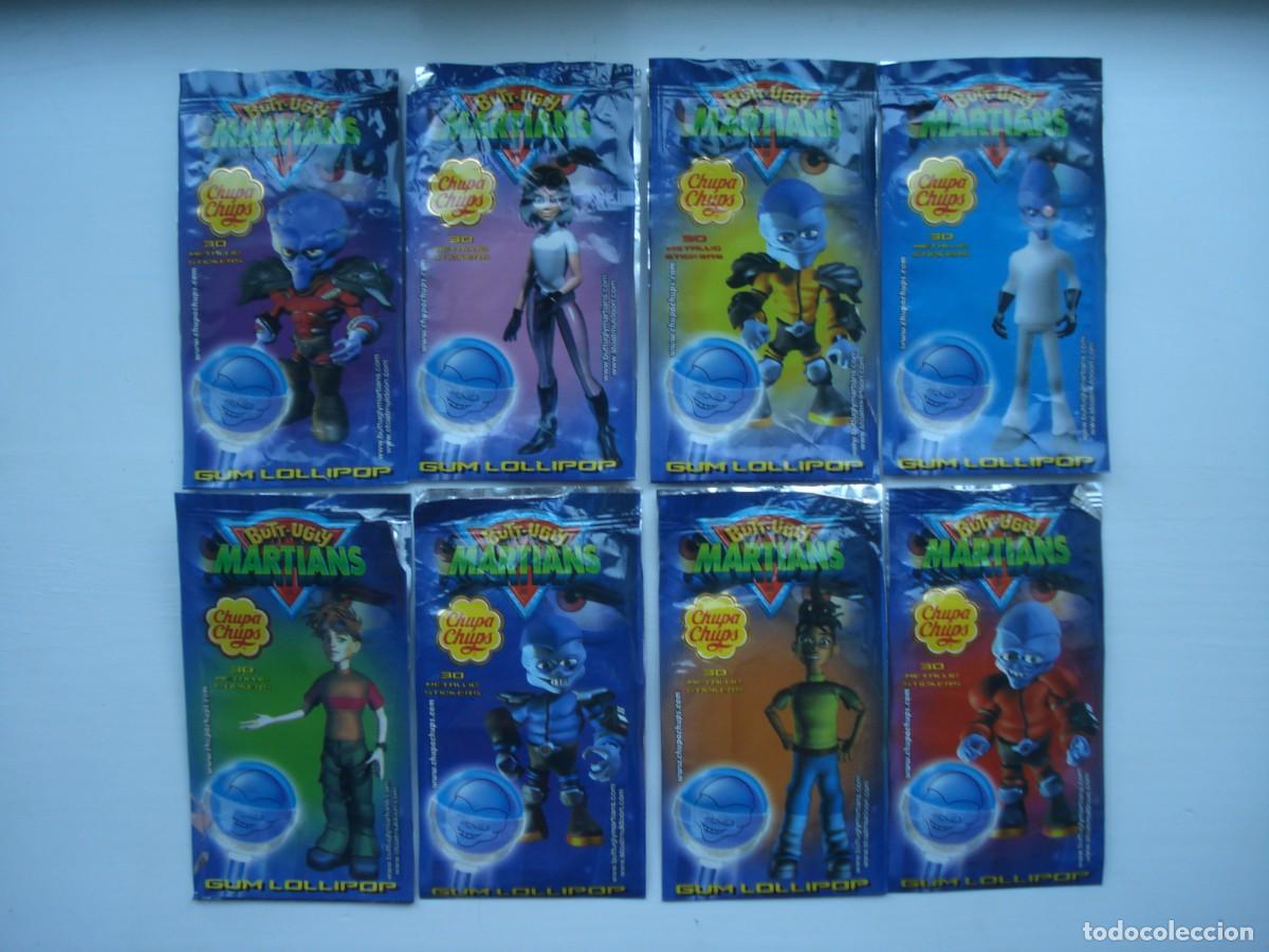 Coleccionismo cromos antiguos: 8 DIFERENTES ENVOLTORIOS MARTIANS CHUPA CHUPS CROMOS CHICLES! KAUGUMMI BUBBLE GUM!