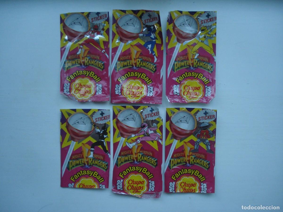 Coleccionismo cromos antiguos: FANTASY BALL CHUPA CHUPS POWER RANGERS SET COMPLETO (UNILATERA)! ENVOLTORIO CROMOS CHICLES GUM!