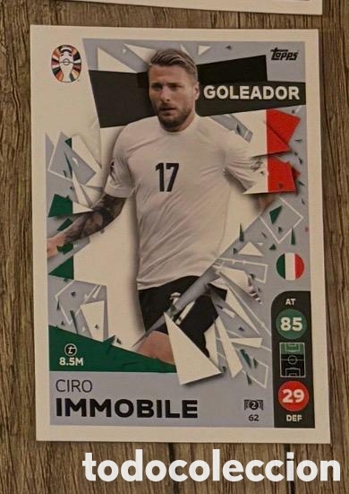 Coleccionismo cromos antiguos: 62 IMMOBILE ITALIA Topps Match Attax Euro 2024