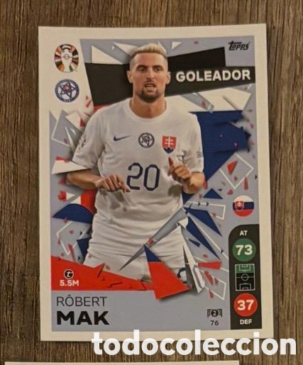 Coleccionismo cromos antiguos: 76 MAK ESLOVAQUIA Topps Match Attax Euro 2024