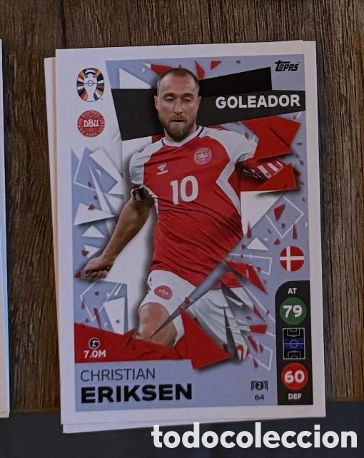 Coleccionismo cromos antiguos: 64 ERIKSEN DINAMARCA Topps Match Attax Euro 2024