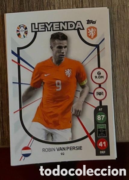 Coleccionismo cromos antiguos: 92 VAN PERSIE HOLANDA LEYENDA Topps Match Attax Euro 2024