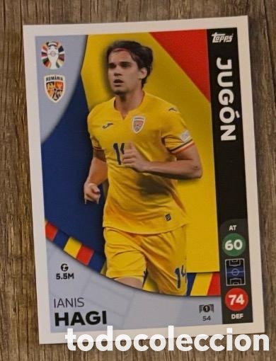 Coleccionismo cromos antiguos: 54 HAGI RUMANIA Topps Match Attax Euro 2024