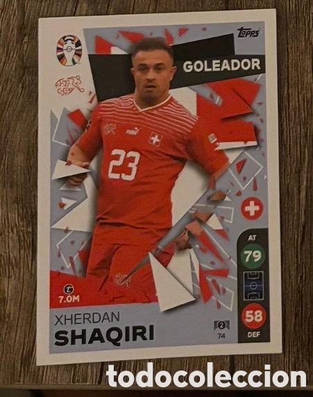 Coleccionismo cromos antiguos: 74 SHAQUIRI SUIZA Topps Match Attax Euro 2024