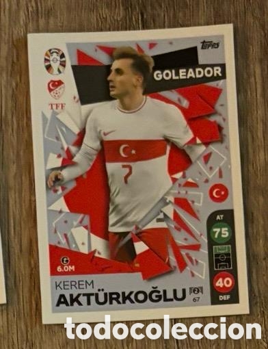Coleccionismo cromos antiguos: 67 ARTURKOGLU TURQU&Iacute;A Topps Match Attax Euro 2024