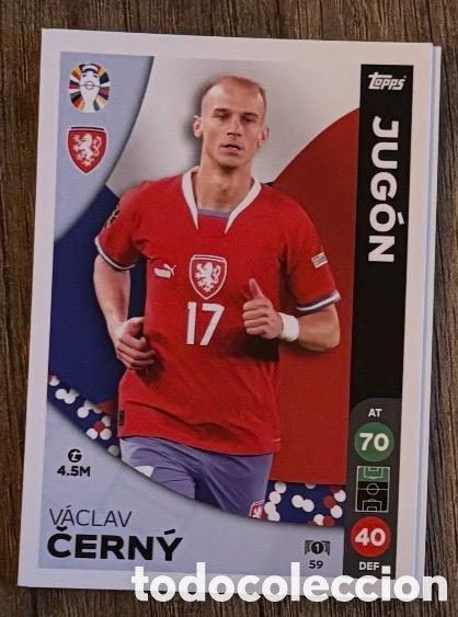 Coleccionismo cromos antiguos: 59 CERNY REPUBLICA CHECA Topps Match Attax Euro 2024
