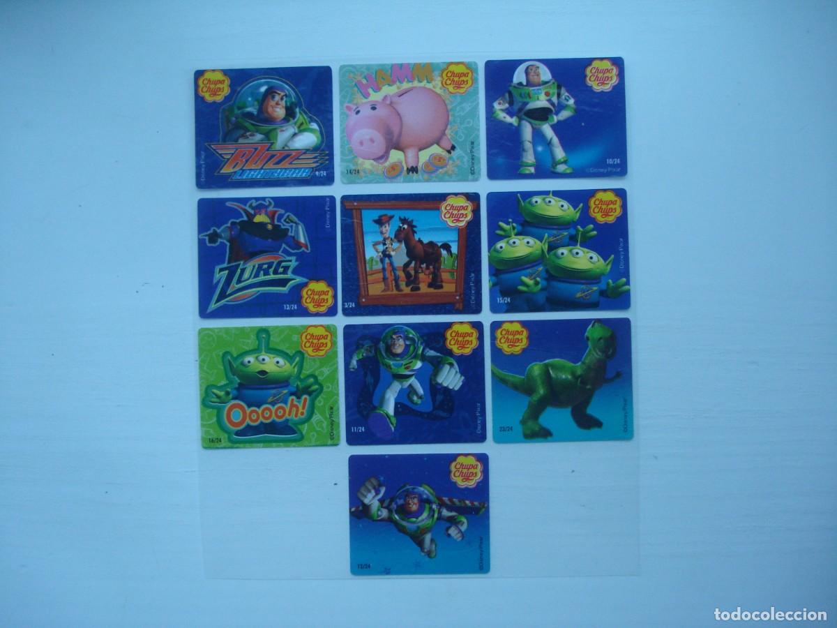 Coleccionismo cromos antiguos: 10 DIFERENTAS PEGATINAS TOY STORY 2 CHUPA CHUPS! CHICLES BUBBLE GUM!