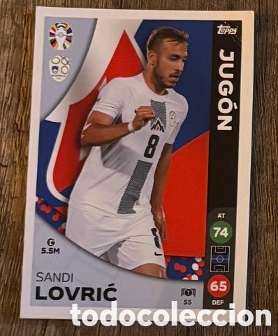 Coleccionismo cromos antiguos: 55 LOVRIC ESLOVENIA Topps Match Attax Euro 2024