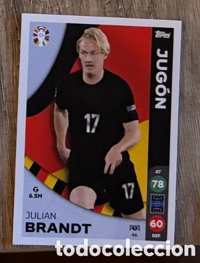 Coleccionismo cromos antiguos: 46 BRANDT ALEMANIA JUGON Topps Match Attax Euro 2024