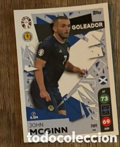 Coleccionismo cromos antiguos: 66 MCGINN ESCOCIA Topps Match Attax Euro 2024
