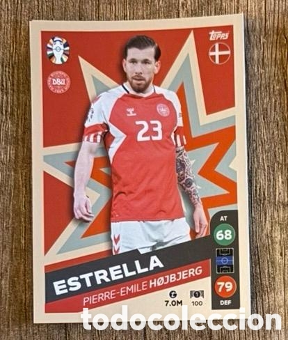 Coleccionismo cromos antiguos: 100 HOJBJERG DINAMARCA ESTRELLA Topps Match Attax Euro 2024