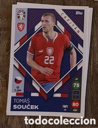 Coleccionismo cromos antiguos: 18 SOUCEK REPUBLICA CHECA Topps Match Attax Euro 2024