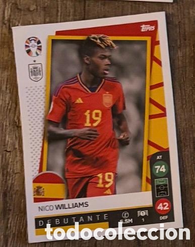 Coleccionismo cromos antiguos: 1 NICO WILLIAMS ESPA&Ntilde;A Topps Match Attax Euro 2024