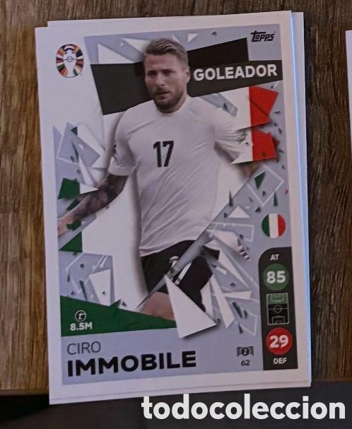 Coleccionismo cromos antiguos: 62 IMMOBILE ITALIA Topps Match Attax Euro 2024