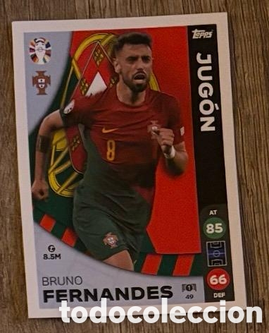 Coleccionismo cromos antiguos: 49 BRUNO FERNANDEZ JUGON PORTUGAL Topps Match Attax Euro 2024