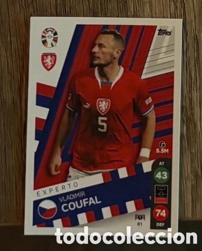 Coleccionismo cromos antiguos: 81 COUFAL REPUBLICA CHECA Topps Match Attax Euro 2024