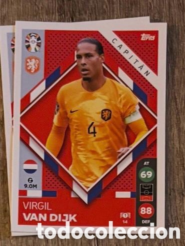 Coleccionismo cromos antiguos: 14 VAN DIJK HOLANDA Topps Match Attax Euro 2024