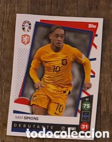 Coleccionismo cromos antiguos: 3 XAVI SIMONS HOLANDA Topps Match Attax Euro 2024