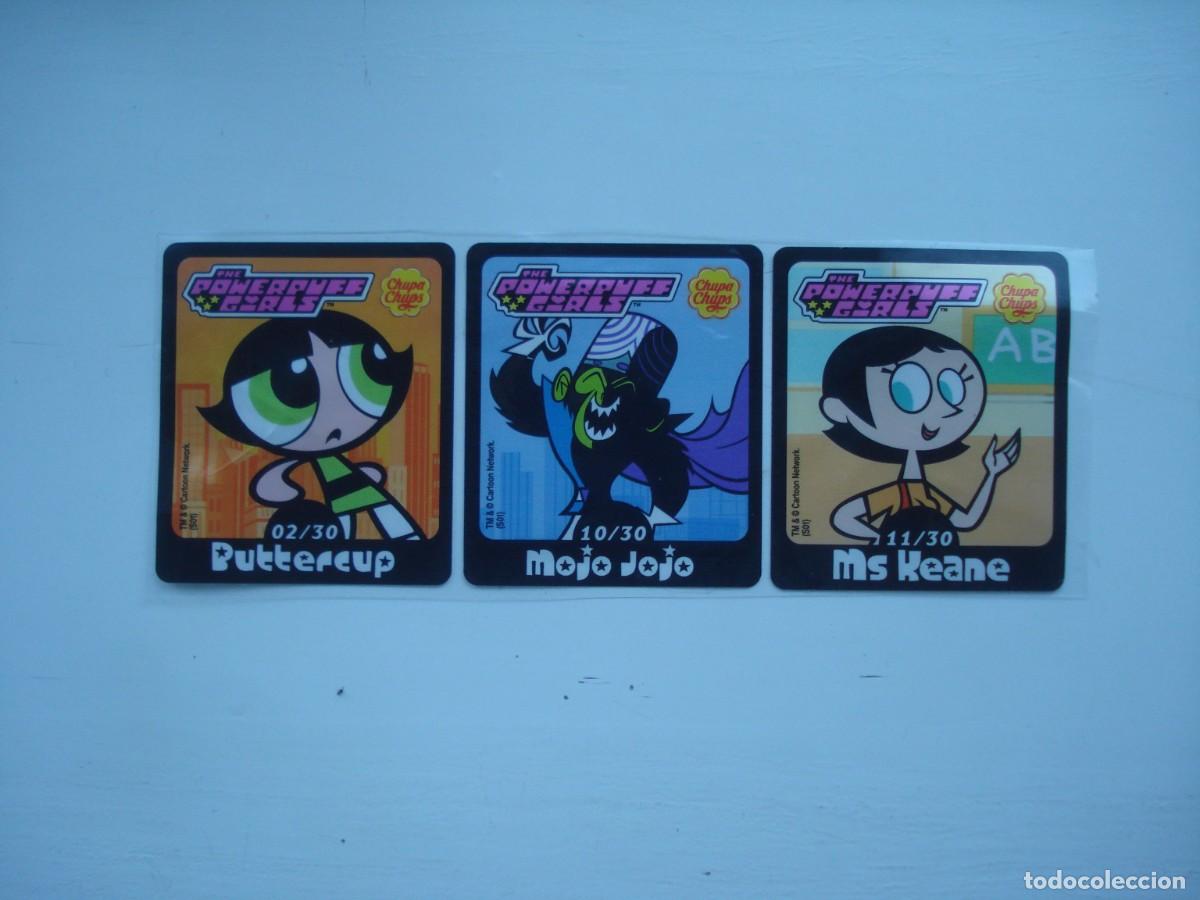 Sammeln alte Sammelbilder: 3 PEGATINAS POWERPUFF GIRLS CHUPA CHUPS CROMOS CHICLES! WRAPPER KAUGUMMI BUBBLE GUM!