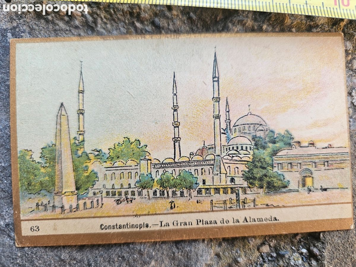 Coleccionismo cromos antiguos: ​Cromito / Tarjeta Antigua n&ordm; 63 - Constantinopla: La Gran Plaza de la Alameda (C. 1900-1920)
