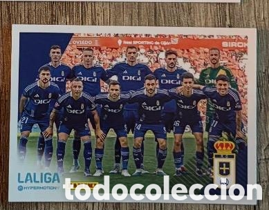 Coleccionismo cromos antiguos: Alineaci&oacute;n Oviedo LaLiga Hypermotion 2024 2025