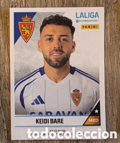 Coleccionismo cromos antiguos: Keidi Bare Zaragoza LaLiga Hypermotion 2024 2025