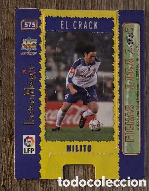 Coleccionismo cromos antiguos: 575 MILITO ZARAGOZA Las Fichas de la Liga 2004-2005 INCOMPLETO