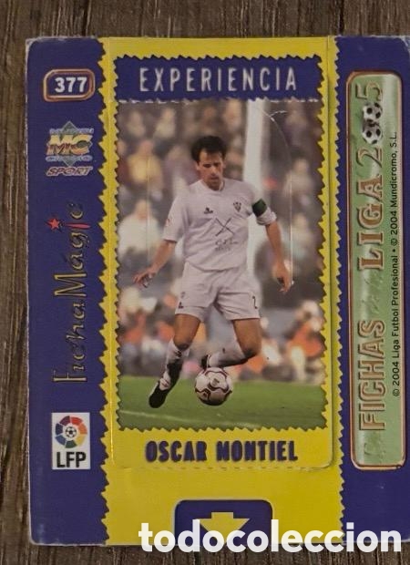 Coleccionismo cromos antiguos: 377 OSCAR MONTIEL ALBACETE Las Fichas de la Liga 2004-2005