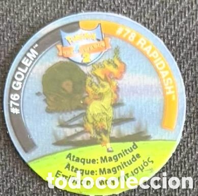 Coleccionismo cromos antiguos: Tazos league 2 pokemon GOLEM RAPIDASH