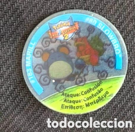 Coleccionismo cromos antiguos: Tazos league 2 pokemon MARILL SLOWBRO
