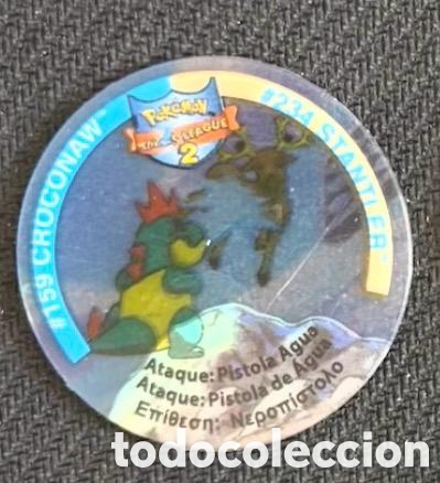 Coleccionismo cromos antiguos: Tazos league 2 pokemon CROCONAW